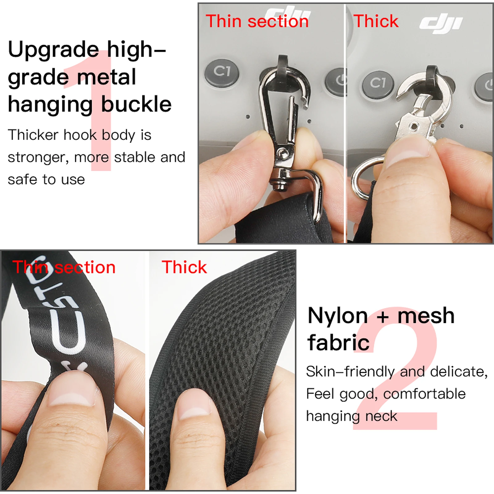 Para dji avata drone cordão pe - Drone Remote Controller Lanyard avaliação e preço
