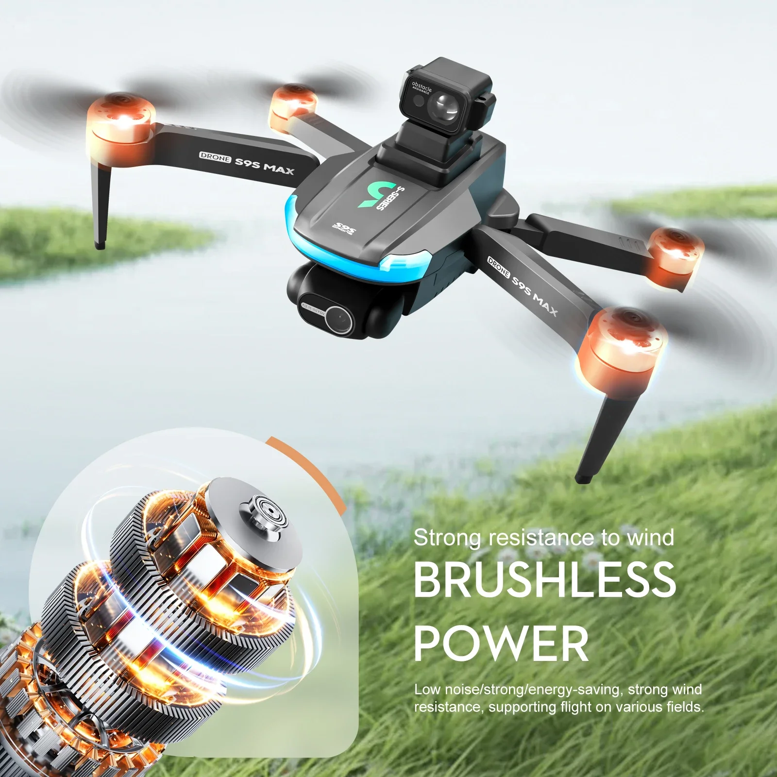 Novo s9s max mini drone 4k 2 e - Drone Controller Screen avaliação e preço