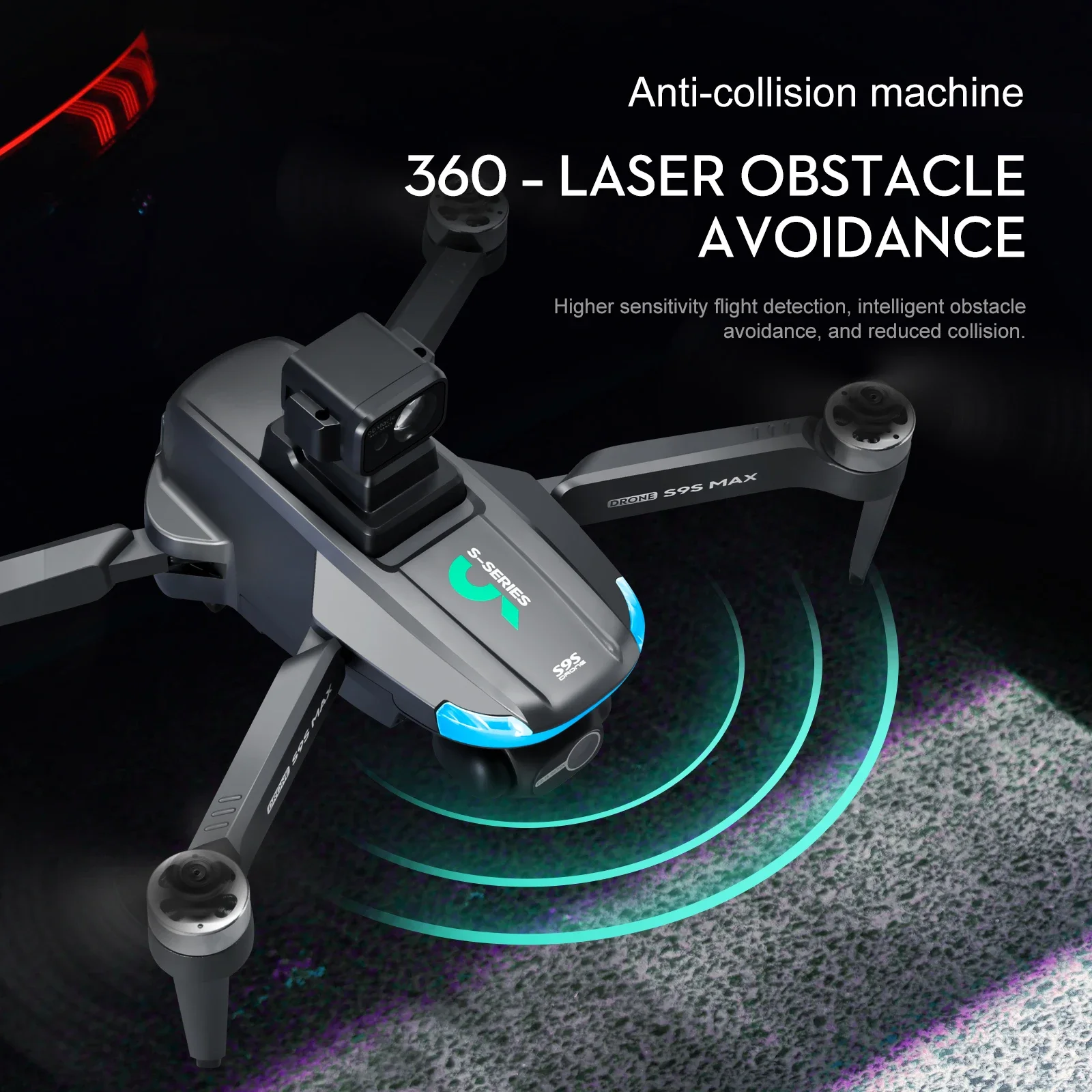Novo s9s max mini drone 4k 2 e - Drone Controller Screen avaliação e preço
