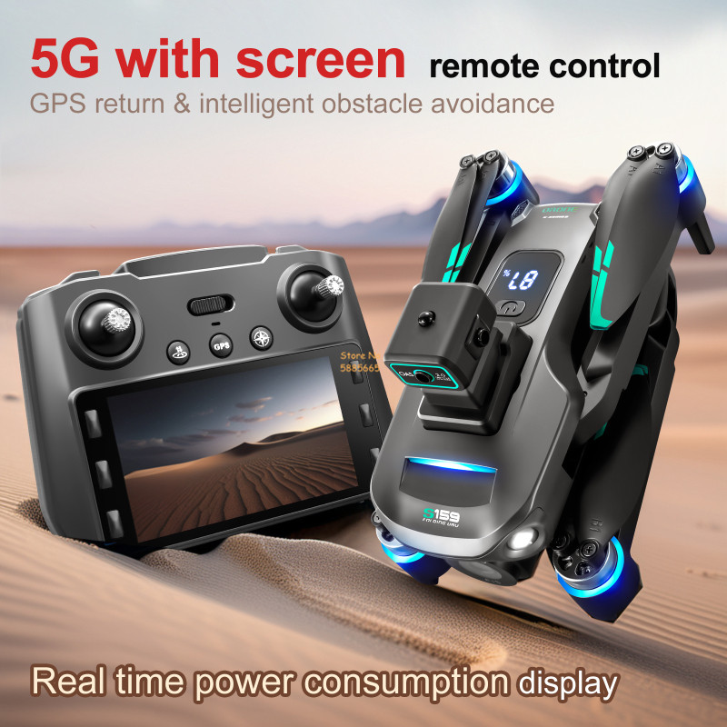 8k câmera dupla 5g wifi fpv co - Drone Beacon Light avaliação e preço