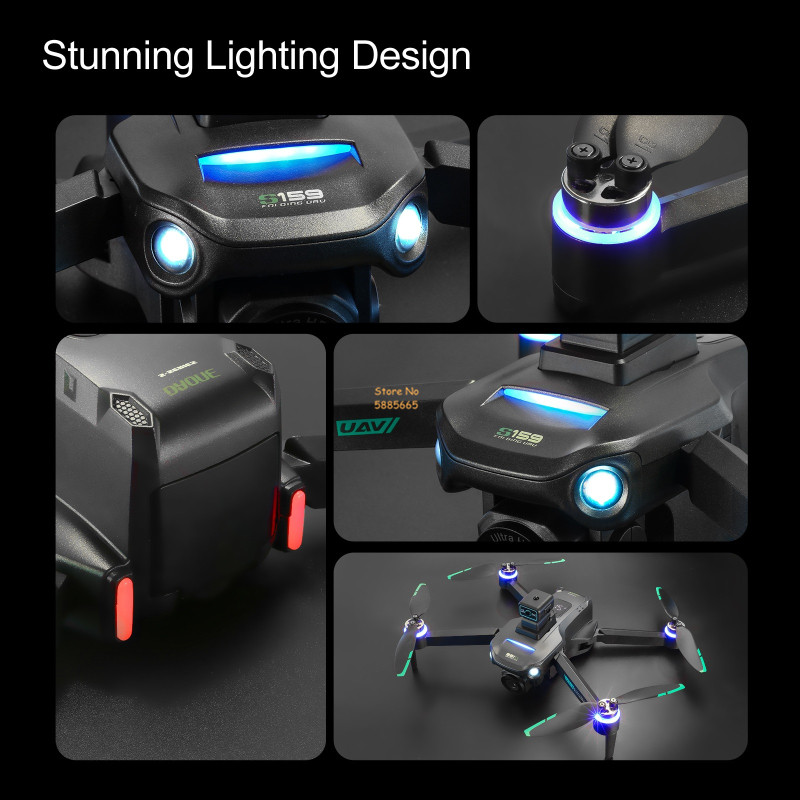 8k câmera dupla 5g wifi fpv co - Drone Beacon Light avaliação e preço